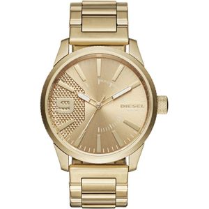 Diesel, Stijlvolle Rasp Quartz Horloge Roestvrij Staal Geel, Heren, Maat:ONE Size