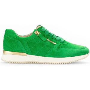 Gabor, Schoenen, Dames, Groen, 41 EU, Groene Velvet Leren Sneakers