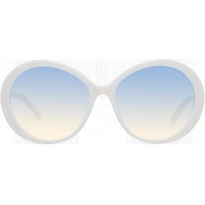 Emilio Pucci, Accessoires, Dames, Wit, ONE Size, Witte ronde acetaat zonnebril voor vrouwen