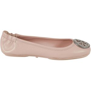 Tory Burch, Schoenen, Dames, Roze, 35 1/2 EU, Minnie Travel Ballet Pave Schoenen