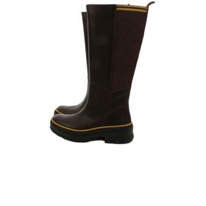 Timberland, Bruine Waterdichte Hoge Laarzen voor Dames Bruin, Dames, Maat:36 EU