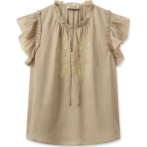 MOS Mosh, Blouses Beige, Dames, Maat:M