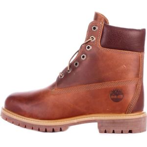 Timberland, Schoenen, Heren, Bruin, 40 EU, Leer, Bruine Leren Laarzen Thermische Rubberen Zool