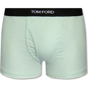 Tom Ford, Boxershorts met logo Groen, Heren, Maat:XS