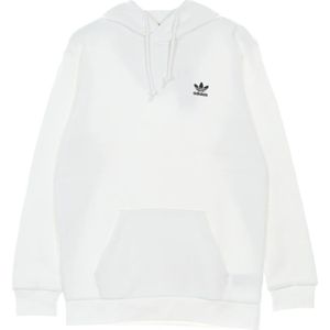 Adidas, Sweatshirts & Hoodies, Heren, Wit, L, Witte Essential Hoodie met Kangoeroezak