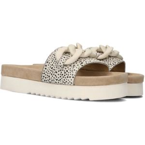 Maruti, Schoenen, Dames, Veelkleurig, 36 EU, Suède, Pixelprint Ponyhair Slipper