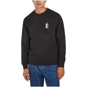 Études, Sweatshirts & Hoodies, Heren, Zwart, S, Katoen, Organisch Katoenen Story Patch Sweatshirt