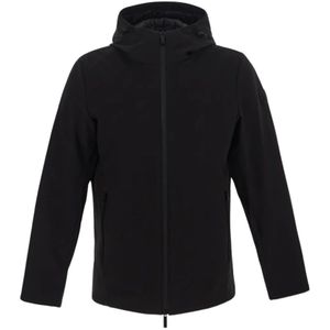 Woolrich, Zwarte Waterdichte Softshell Jas Zwart, Heren, Maat:M