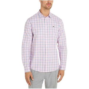 Tommy Hilfiger, Overhemden, Heren, Roze, L, Katoen, Moderne Oxford Check Overhemd