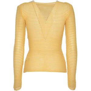 Paloma Wool, Truien, Dames, Geel, L, Katoen, Gele Sweater Taxi