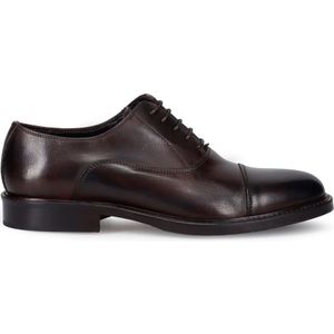 Sangiorgio, Schoenen, Heren, Bruin, 40 EU, Leer, Klassieke Donkerbruine Platte Schoenen