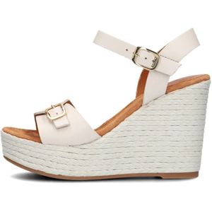 Unisa, Schoenen, Dames, Beige, 38 EU, Leer, Beige Leren Sleehak Sandaal Melao