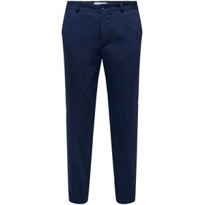 Only & Sons, Slim Fit Casual Broek Blauw, Heren, Maat:L