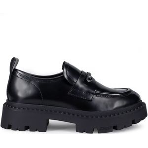 Ash, Schoenen, Dames, Zwart, 37 EU, Leer, Gothic Cleated Sole Loafers