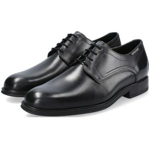 Mephisto, Schoenen, Heren, Zwart, 39 EU, Leer, Zwarte Leren Veterschoen voor Heren