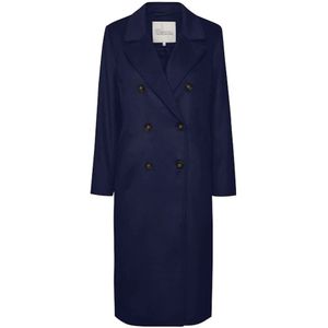 My Essential Wardrobe, Mantels, Dames, Blauw, XL, Wol, Baritone Blue Jas met Klassieke Silhouet