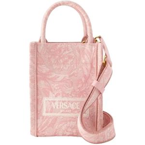 Versace, Tassen, Dames, Roze, ONE Size, Katoen, Cotton handbags