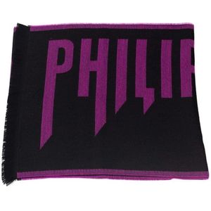 Philipp Plein, Accessoires, Heren, Paars, ONE Size, Winter Scarves