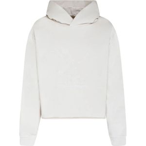 Maison Margiela, Chalk Katoenen Lange Mouwen Hoodie Wit, Heren, Maat:M