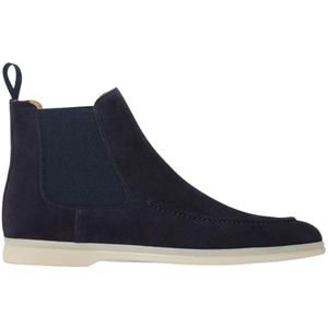 Scarosso, Schoenen, Heren, Blauw, 46 EU, Suède, Eugenio Suède Laarzen