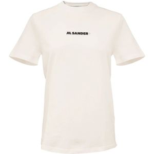 Jil Sander, Tops, Heren, Wit, S, Katoen, Exclusief katoenen T-shirt uit de JIL Sander+ collectie