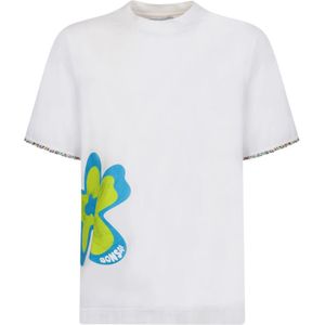 Bonsai, Tops, Heren, Wit, S, Katoen, Heren T-shirt met grafische print