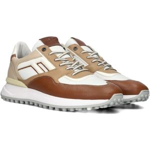 Floris van Bommel, Schoenen, Heren, Bruin, 46 EU, Leer, Cognac Lage Sneakers Sfm-10139