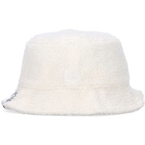 New Era, Accessoires, unisex, Wit, L, Polyester, Sherpa Bucket Licht Crème Dames Hoed