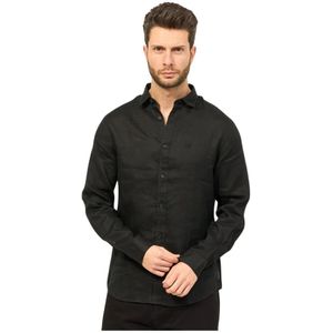 Armani Exchange, Overhemden, Heren, Zwart, 2Xl, Linnen, Blouses Shirts