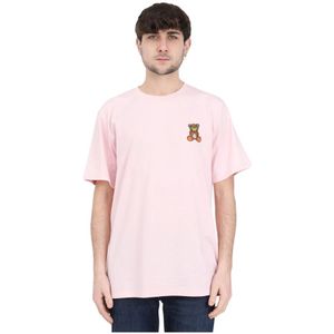 Barrow, Tops, Heren, Roze, XL, Katoen, Unisex Roze Teddybeer Print T-shirt
