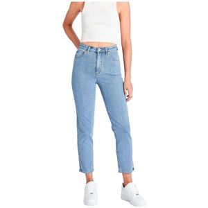 Abrand Jeans, Jeans, Dames, Blauw, W27, Katoen, Hoge Slim Tall Georgia Jeans - Tijdloze blauwe wassing