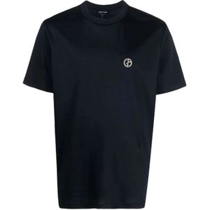 Giorgio Armani, T-Shirts Blauw, Heren, Maat:M