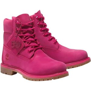 Timberland, Schoenen, Dames, Roze, 37 EU, Leer, Lace-up Boots