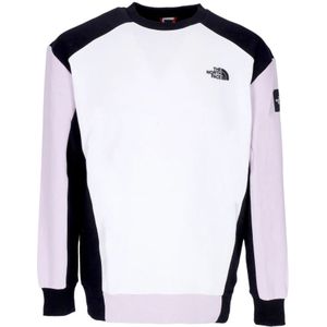 The North Face, Sweatshirts & Hoodies, Heren, Wit, L, Katoen, Seizoensgebonden Crewneck Sweatshirt Wit/Lavendel/Zwart