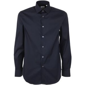 PS By Paul Smith, Moderne getailleerde overhemd Blauw, Heren, Maat:S