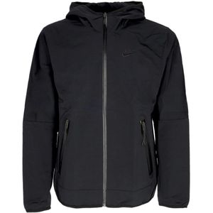 Nike, Sport, Heren, Zwart, M, Nylon, Tech Geweven Windbreaker Hoodie Zwart