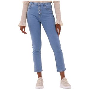 Na-Kd, Jeans, Dames, Blauw, XS, Katoen, Knoop Skinny Jeans Blauw