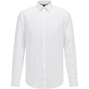 Hugo Boss, Overhemden, Heren, Wit, 3Xl, Linnen, Formal Shirts