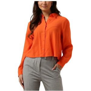 Modström, Blouses & Shirts, Dames, Oranje, L, Oranje Blouse Stijlvol en Klassiek