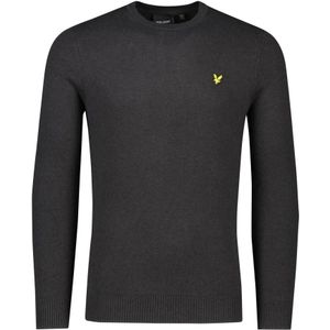 Lyle & Scott, Truien, Heren, Grijs, XL, Katoen, Grijze trui slim fit katoen wol