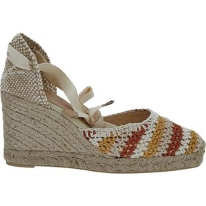 Castañer, Katoenen Sleehak Espadrillesandalen Veelkleurig, Dames, Maat:41 EU