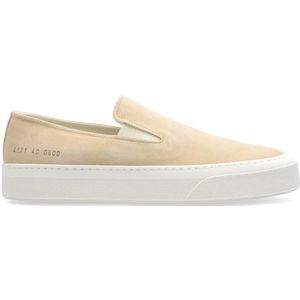 Common Projects, Schoenen, Dames, Beige, 42 EU, Leer, Sportschoenen Slip-On