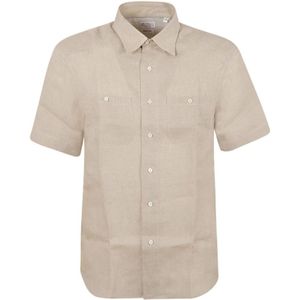 Brunello Cucinelli, Camicia Overhemden Beige, Heren, Maat:S