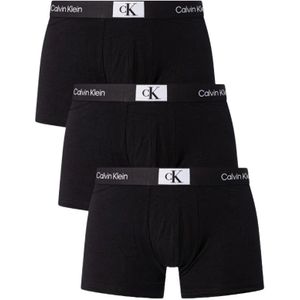 Calvin Klein, Ondergoed, Heren, Zwart, XL, Katoen, Heren Boxershorts 3-Pack Katoen