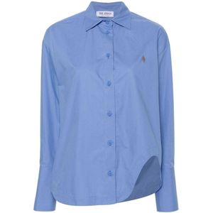 The Attico, Blouses & Shirts, Dames, Blauw, S, Katoen, Blauwe Ss 24 Dameskleding Shirts