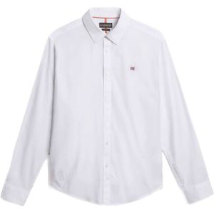 Napapijri, G-Graie Casual Overhemden Wit, Heren, Maat:XL