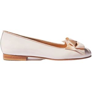 Scarosso, Schoenen, Dames, Beige, 39 1/2 EU, Leer, Handgemaakte Italiaanse Ballerina`s - Elegant en Vrouwelijk