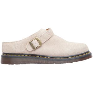 Dr. Martens, Schoenen, Heren, Beige, 45 EU, Leer, Suede Muiltjes met Gegraveerde Gesp