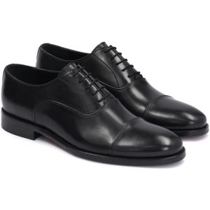 Kazar, Schoenen, Heren, Zwart, 45 EU, Leer, Klassieke zwarte Oxford-schoenen met neuskap