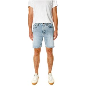Nudie Jeans, Korte broeken, Heren, Blauw, W29, Denim, Denim Shorts Regular Fit Five-Pocket Style